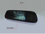 5寸后視鏡，車載倒車鏡，液晶顯示器，5寸倒車鏡，2路視頻，高清雙視頻，超薄，倒車優(yōu)先
