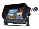 7寸DVR,7寸車載顯示器，7寸顯示器具錄像功能，四路分割顯示器，內(nèi)置DVR,最大支持32G,